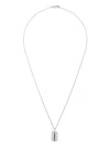 Missoma Onyx Black Tag-pendant Necklace In Silver