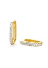 Missoma Womens Pavé Ovate Small 18ct Yellow-gold Vermeil Plated Sterling-silver And Cubic Zirconia Hoop Earr In Gold