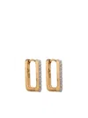 Missoma Pave Ovate Huggie Earrings In Gold