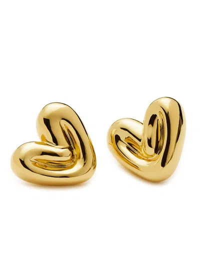 Missoma Puffy Heart 18kt Gold-plated Stud Earrings