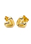 Missoma Puffy Heart Mini 18kt Gold Vermeil Stud Earrings In Gold