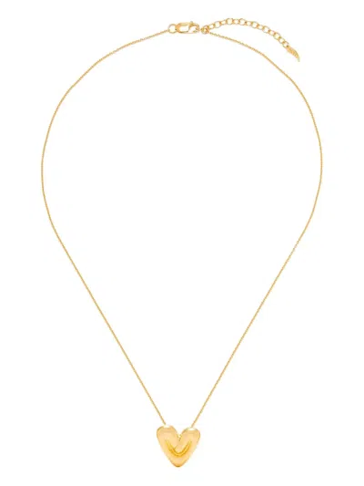 Missoma Puffy Heart Pendant Necklace In Gold