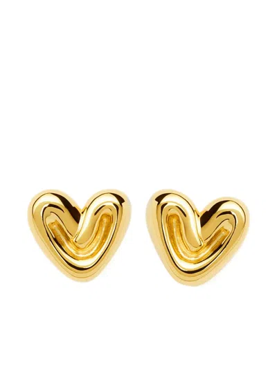 Missoma Puffy-heart Stud Earrings In Gold