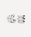 Missoma Rhodium-plated Chubby Triple Small Hoop Earrings