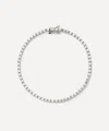 Missoma Rhodium-plated Classic Tennis Bracelet In Silver