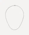 Missoma Rhodium-plated Classic Tennis Necklace In Metallic