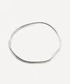 Missoma Rhodium-plated Molten Ripple Bangle Bracelet