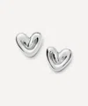 Missoma Rhodium-plated Puffy Heart Oversized Stud Earrings