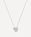 Missoma Rhodium-plated Puffy Heart Pendant Necklace