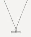 Missoma Rhodium-plated Ridge T-bar Pendant Necklace