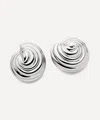 Missoma Rhodium-plated Shell Dome Oversized Stud Earrings