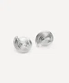 Missoma Rhodium-plated Spiral Small Stud Earrings