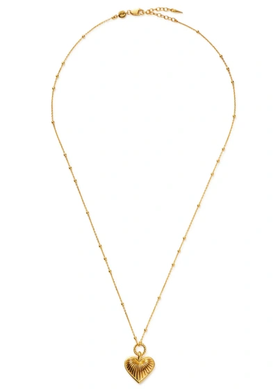 Missoma Ridge Heart 18kt Gold-plated Necklace