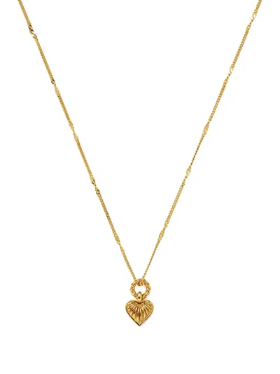 Missoma Ridge Heart Necklace In Gold