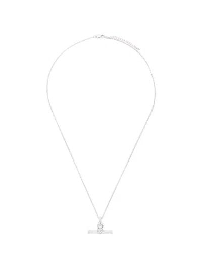 Missoma Ridge T-bar Chain Necklace In Silver