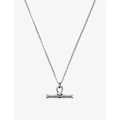 Missoma Ridge T-bar Silver-plated Brass Chain Necklac