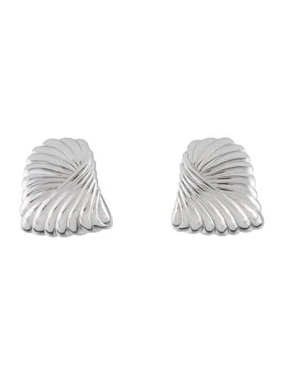 Pre-owned Missoma Ripple Oversized Stud Earrings In Multi
