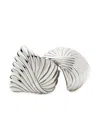 Missoma Ripple Rhodium-plated Stud Earrings In Silver