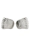 Missoma Ripple Silver-plated Stud Earrings In Silver