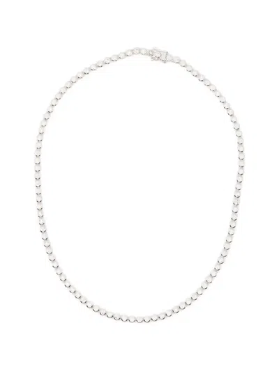 Missoma Round Tennis Necklace In Metallic