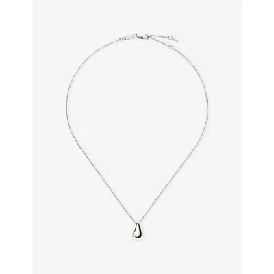 Missoma Savi Sculptural Droplet 925 Sterling Silver Pendant Necklac