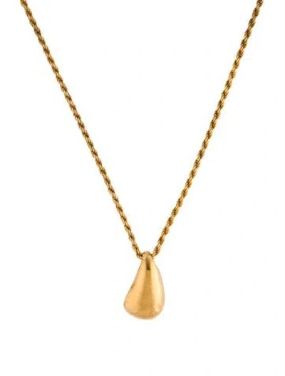Pre-owned Missoma Savi Sculptural Droplet Pendant Necklace, 17.75" In Multicolor