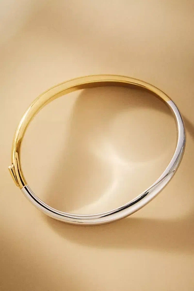 Missoma Savi Signature Hinged Bangle Bracelet In Gold