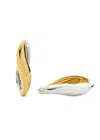 Missoma Womens Savi Signature Small 18ct Yellow-gold And Rhodium Plated Brass Hoop Earrings