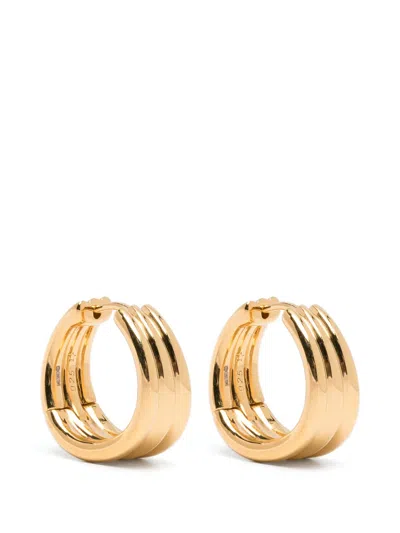 Missoma Savi Triple Ridge Hoops Earrings In Gold