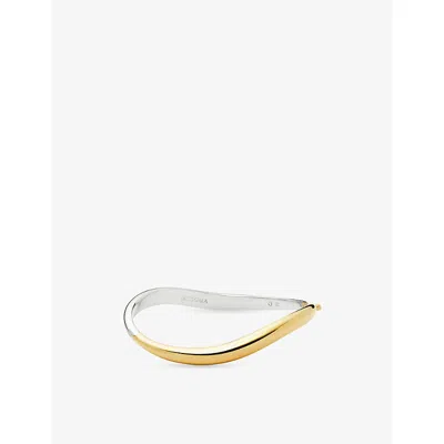 Missoma Savi X  Signature 18ct Yellow Gold And Silver-plated Bangle Multi-coloured