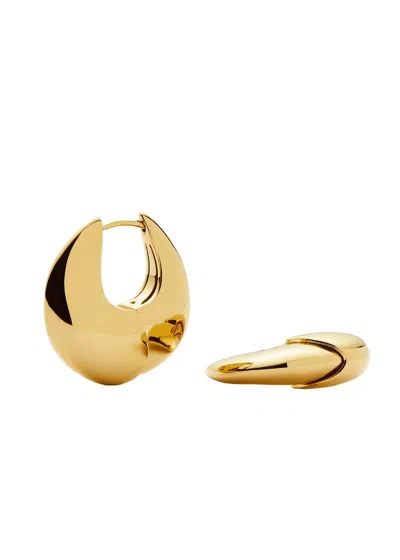 Missoma Sculptural Small Pebble 18kt Gold-plated Hoop Earrings