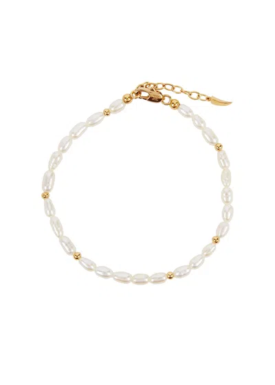 Missoma Seed Pearl 18kt Gold Vermeil Bracelet In White