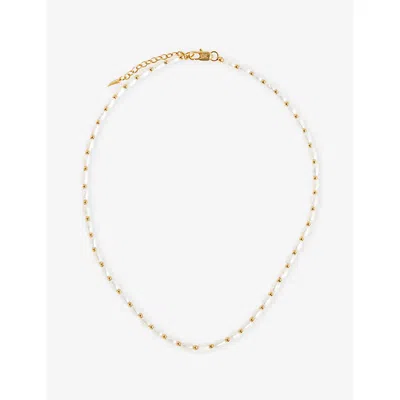 Missoma Seed Pearl Beaded 18ct Gold-plated Brass Choker Necklac