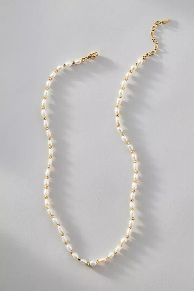 Missoma Seeded Pearl Choker Necklace In White