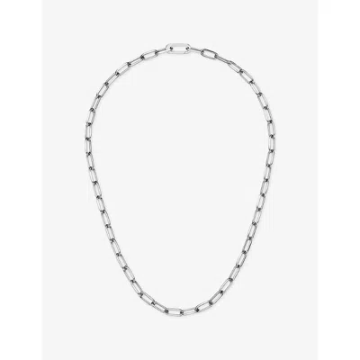Missoma Silver Classic Paperclip Platinum Pvd-plated Stainless Steel Chain Necklac