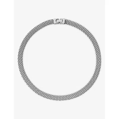Missoma Silver Heirloom Chain Platinum-plated Stainless Steel Choker Necklac