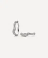 Missoma Silver Molten Snow Small Hoop Earrings In Metallic