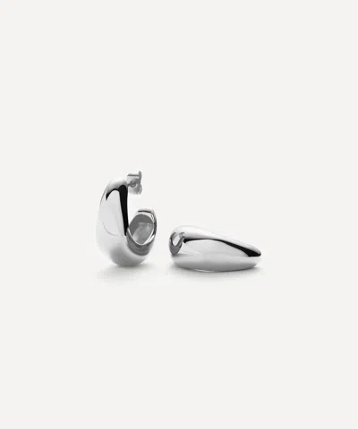 Missoma Silver-plated Dome Medium Hoop Earrings