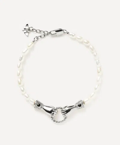 Missoma Silver-plated Harris Reed In Good Hands Bracelet