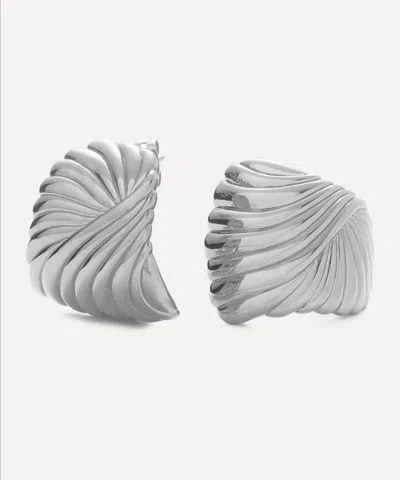 Missoma Silver-plated Ripple Oversized Stud Earrings