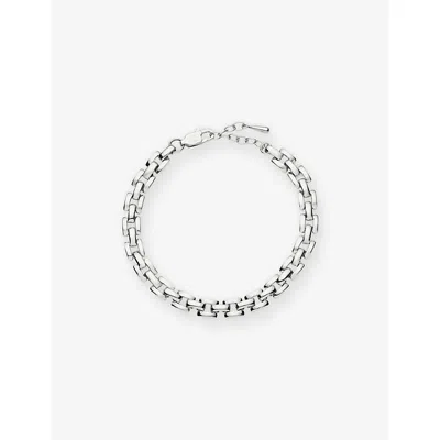 Missoma Silver Timepiece Link Platinum Pvd Plated Stainless-steel Chain Bracelet