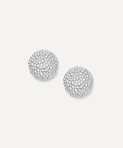 Missoma Silver-plated Baya Dome Stud Earrings In Metallic