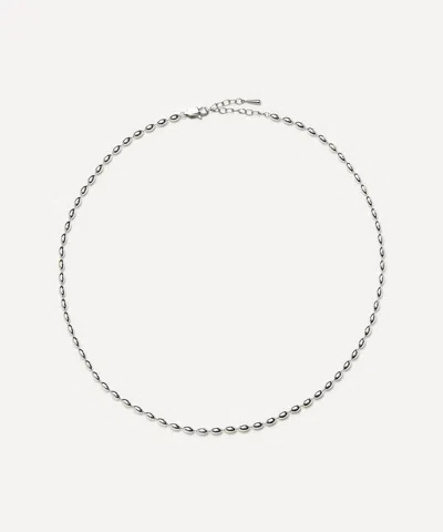 Missoma Silver-plated Molten Olive Chain Necklace