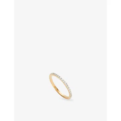 Missoma Slim Eternity 9ct Yellow Gold And 0.26ct Diamond Ring