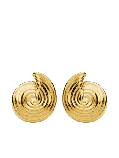 Missoma Small Spiral-motif Stud Earrings In Gold