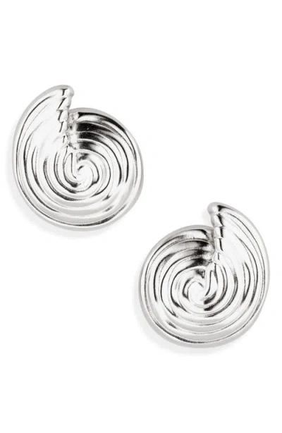 Missoma Small Spiral Stud Earrings In Metallic