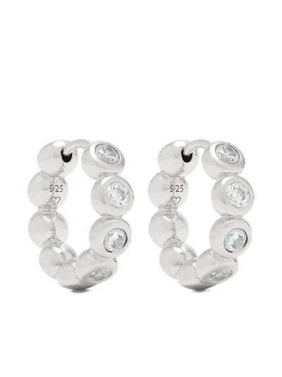 Missoma Small Tennis Hoop Earrings In White