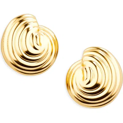 Missoma Spiral Dome Oversize Stud Earrings In Gold