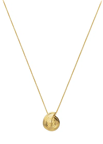 Missoma Spiral Mini Pendant Necklace In Gold