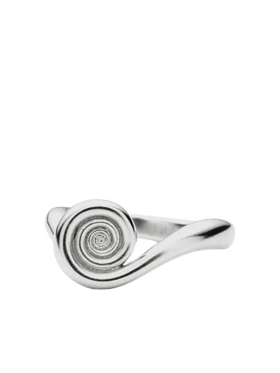 Missoma Spiral-motif Stacking Ring In Silver